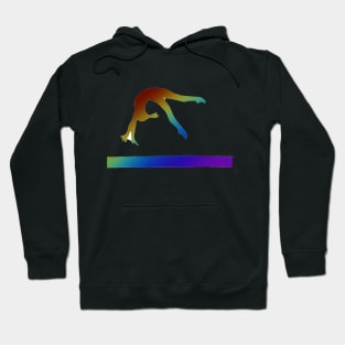 A gymnast doing a back handspring on beam Hoodie